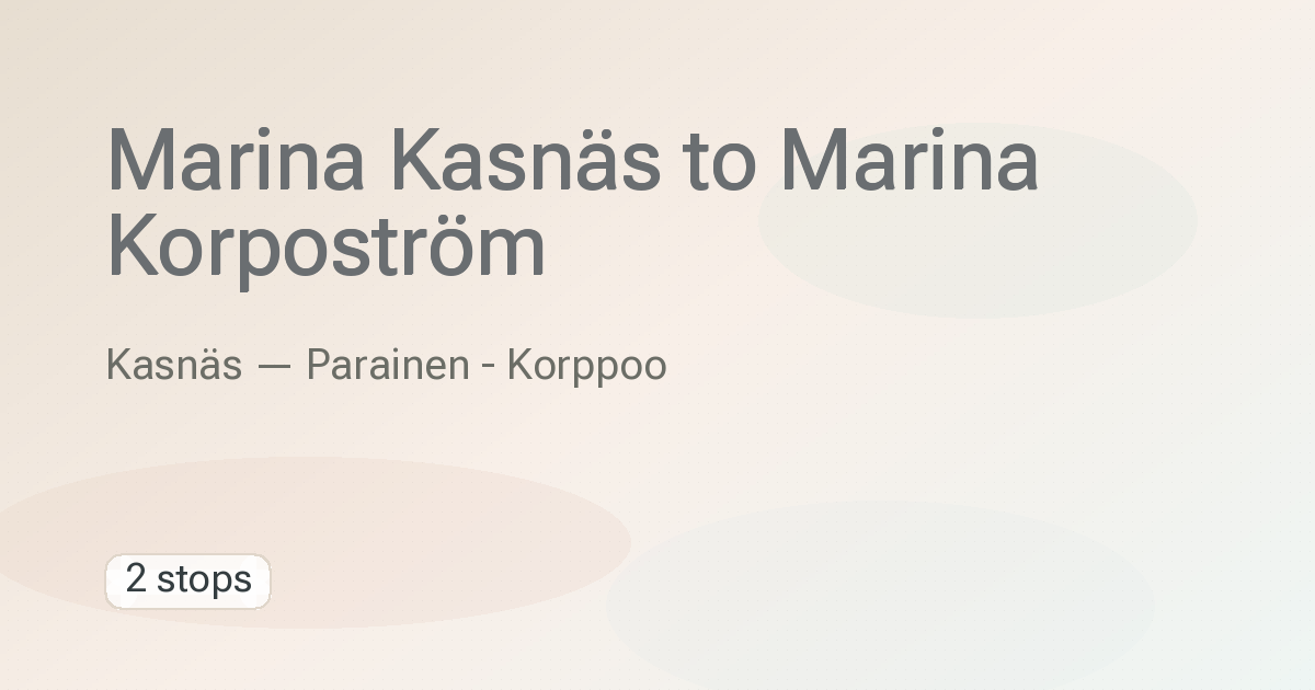 Marina Kasnäs → Marina Korpoström