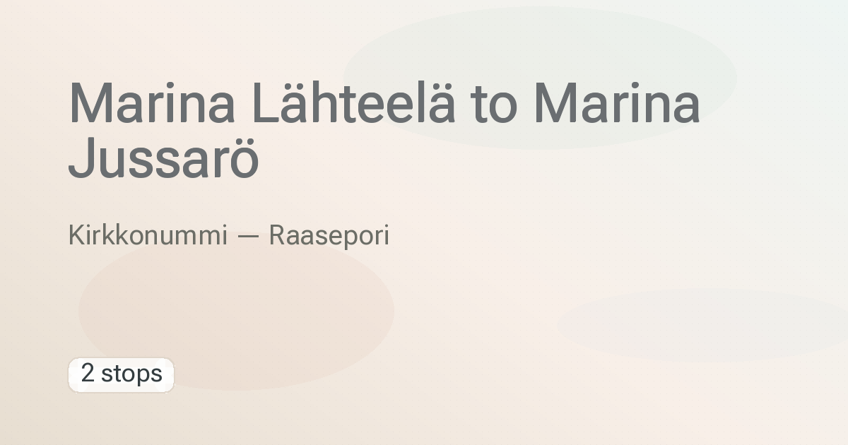 Marina Lähteelä → Marina Jussarö