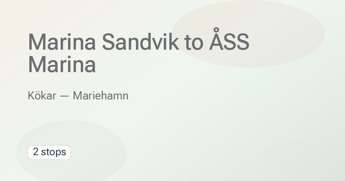 Marina Sandvik → ÅSS Marina