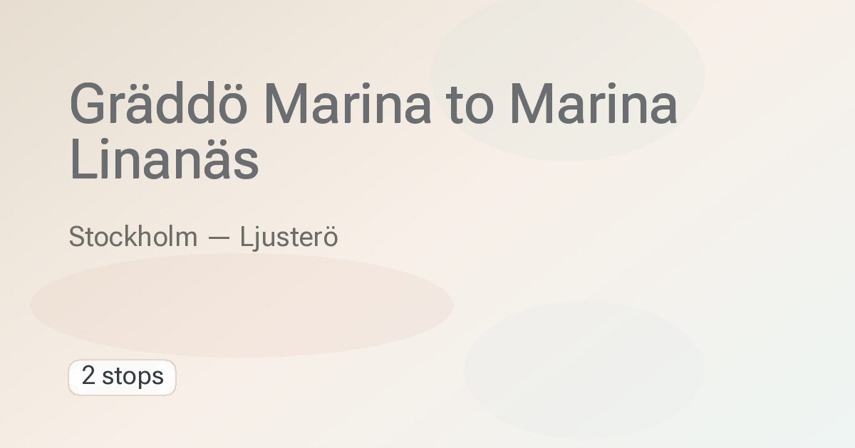 Gräddö Marina → Marina Linanäs