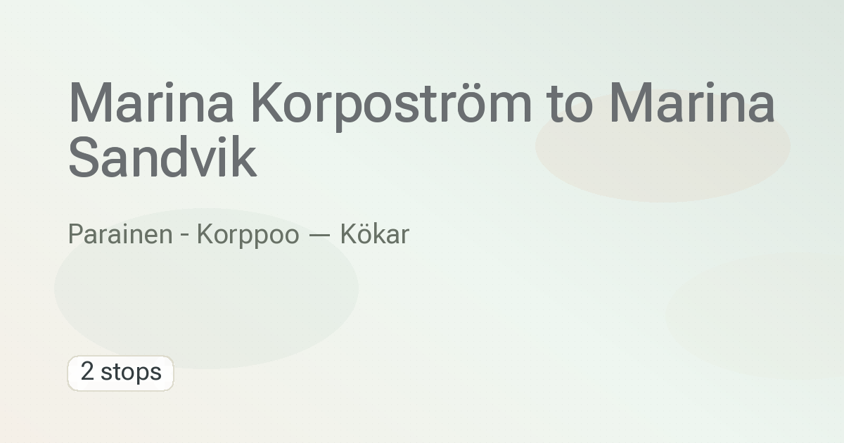 Marina Korpoström → Marina Sandvik