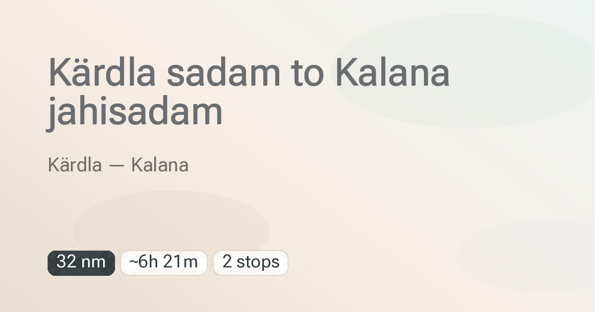 Kärdla — Kalana
