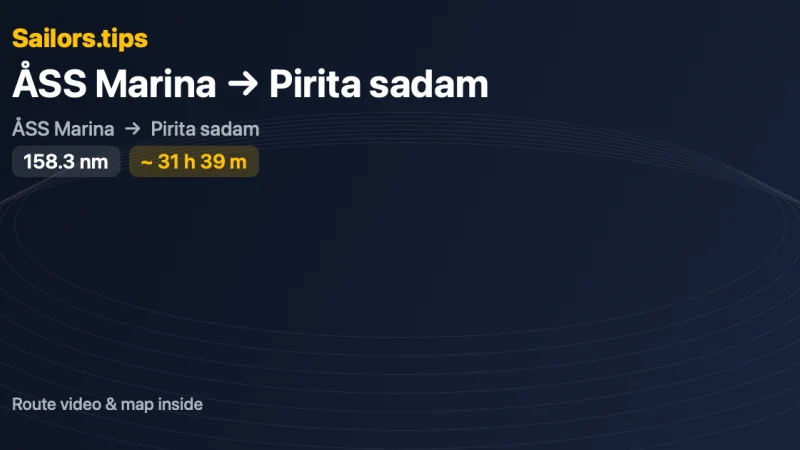 ÅSS Marina → Pirita sadam