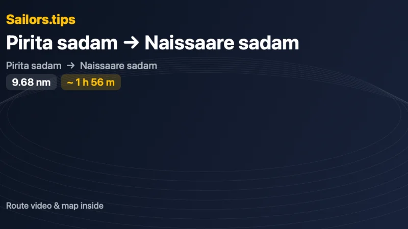 Pirita sadam → Naissaare sadam